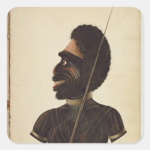 Sticker Carré Cobbawn Wogi, chef natif de Port Stephen
