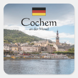 Sticker Carré Cochem Allemagne Souvenir