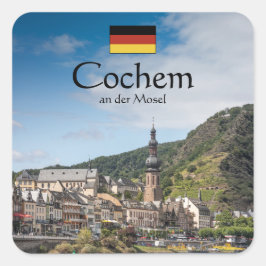 Sticker Carré Cochem Allemagne Souvenir