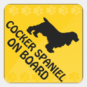 Sticker Carré Cocker Spaniel Xing
