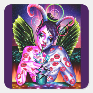 Sticker Carré Cocktail