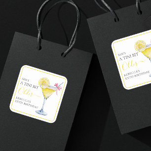 Sticker Carré Cocktail de citron Coquette Un peu plus âgé pour l