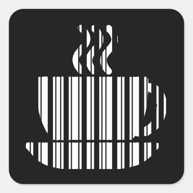 Sticker Carré CODE DE BARRE COFFRE CODE BOÎTE Code-barres Motif  (Devant)
