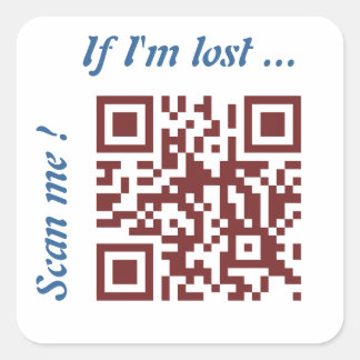 Sticker Carré Code QR