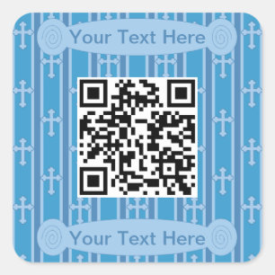 Sticker Carré Code QR croisé amusant et fantaisie