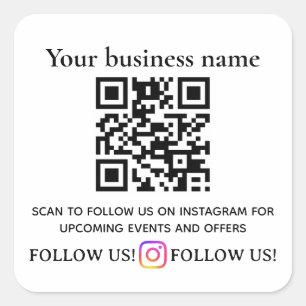 Sticker Carré Code QR de suivi   Suivre sur Instagram   Chiropra
