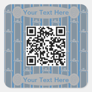 Sticker Carré Code QR du camion amusant et fantaisiste
