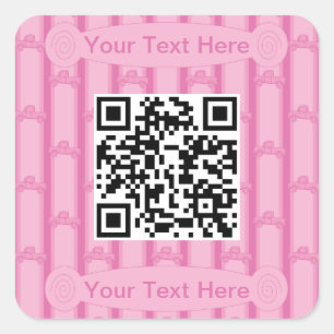 Sticker Carré Code QR du camion amusant et fantaisiste