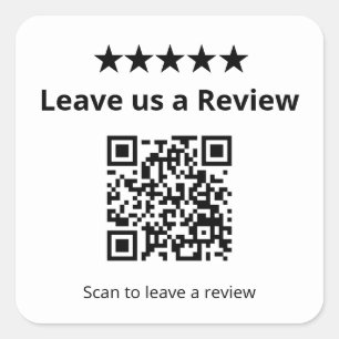 Sticker Carré Code QR « Laissez-nous un avis » Avis client
