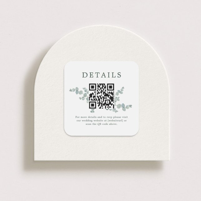 Sticker Carré Code QR Mariage Adelaide (Créateur téléchargé)