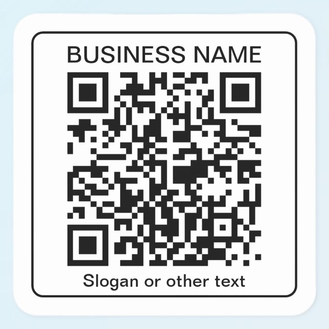 Sticker Carré Code QR numérisable modifiable + votre nom d'entre (Créateur téléchargé)