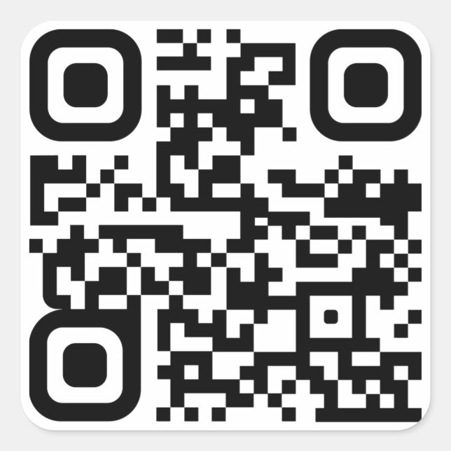 Sticker Carré Code QR personnalisé (Devant)