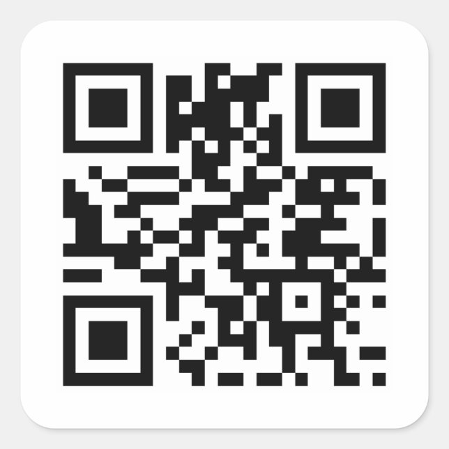Sticker Carré Code QR personnalisé  (Devant)