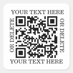 Sticker Carré Code QR personnalisé à scanner