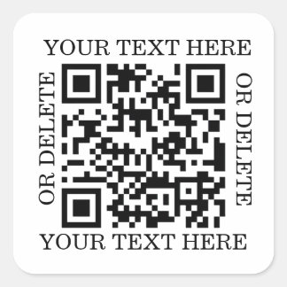 Sticker Carré Code QR personnalisé à scanner