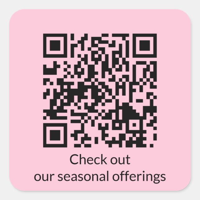 Sticker Carré Code QR personnalisé Générer l'URL (Devant)