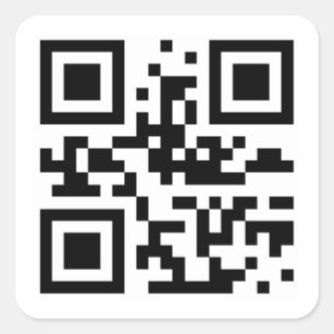 Sticker Carré Code QR personnalisé pour petites entreprises Simp