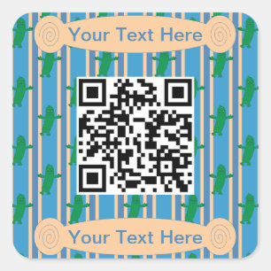 Sticker Carré Code QR pour le plaisir et la fantaisie
