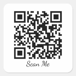 Sticker Carré Code QR professionnel personnalisé