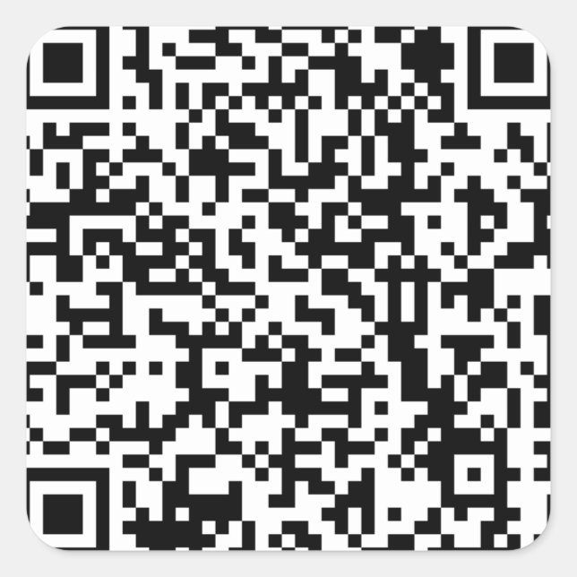 Sticker Carré Code QR promotionnel personnalisé (Devant)