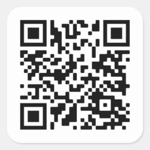 Sticker Carré Code QR Rick Roll
