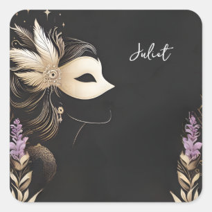 Sticker Carré Code vestimentaire Prom Masquerade Ball Fête des m