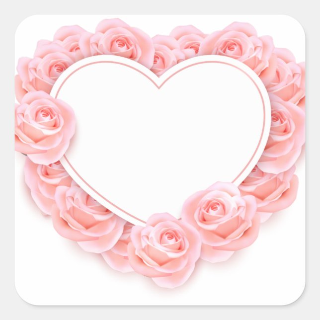 Sticker Carré Coeur (Devant)