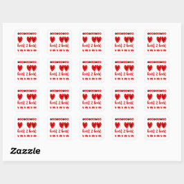Sticker Carré Coeur à coeur