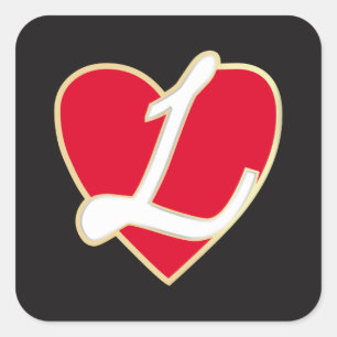Sticker Carré Coeur amoureux