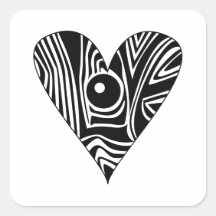 Coeur d'AMOUR noir et blanc