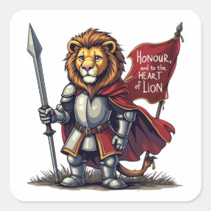 Sticker Carré Coeur des Lions
