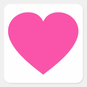Sticker Carré Coeur rose clair