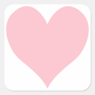 Sticker Carré Coeur rose mignon