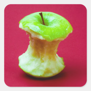 Sticker Carré Coeur vert pomme