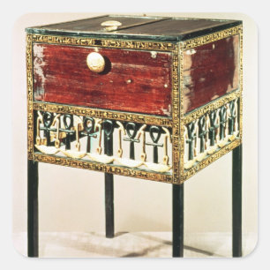 Sticker Carré Coffret fleuri du trésor de Tutankhamun