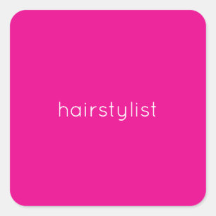 Sticker Carré Coiffeur Coiffeuse Salon Spa Rose Mariage
