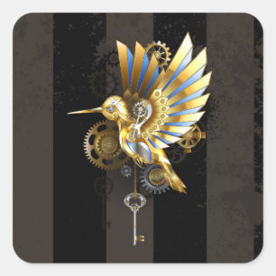 Sticker Carré Colibri mécanique