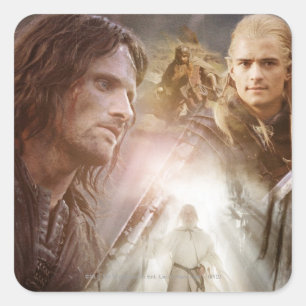 Sticker Carré Collage des caractères