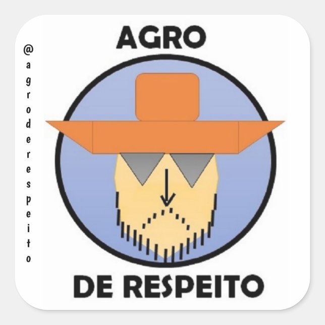 Sticker Carré Colle Officielle Agro de Respeito (Devant)