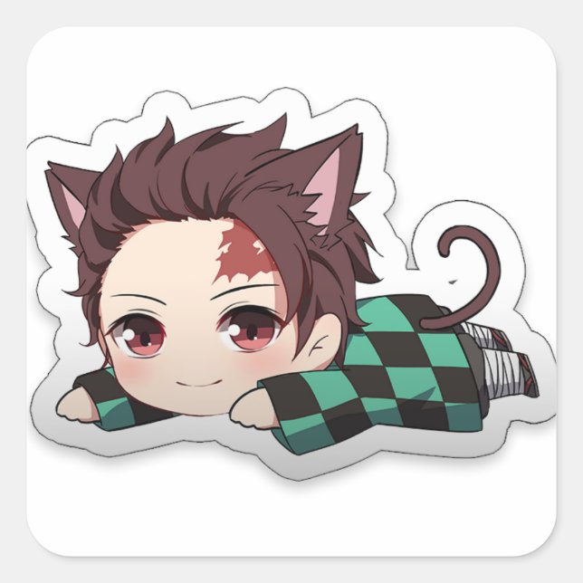 Sticker Carré Collier Tanjiro (Devant)