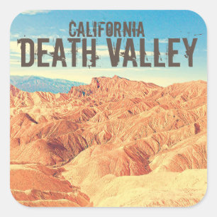 Sticker Carré Collier Vintage Death Valley California Desert