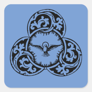 Sticker Carré Colombe du Saint-Esprit symbole chrétien