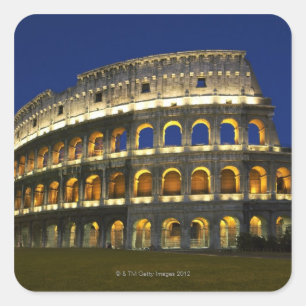 Sticker Carré Colosseum romain, Rome, Italie 3