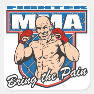 Sticker Carré Combattant de MIXED MARTIAL ART