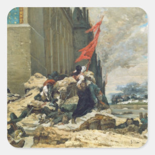 Sticker Carré Combustion du Tuileries, 1871