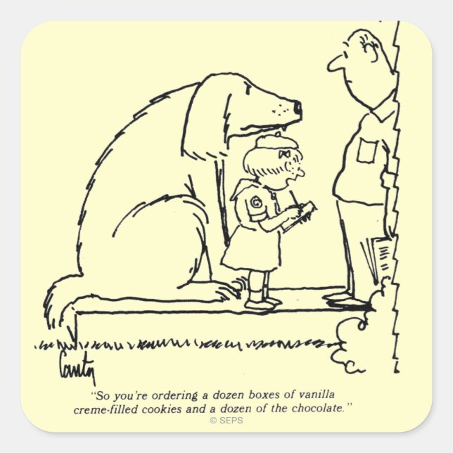 Sticker Carré Commande de cookies (Devant)