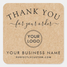 Commande de logo personnalisée merci apparence pap