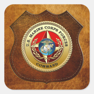 Sticker Carré Commandement des forces de la Marine Corps des Éta