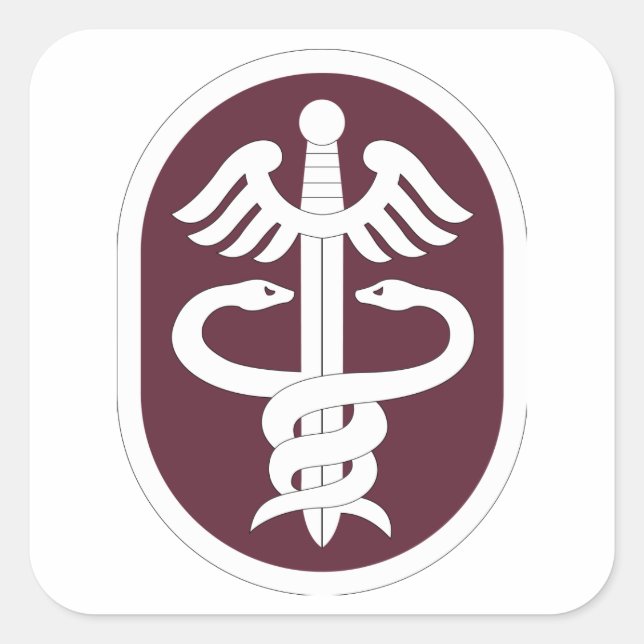 Sticker Carré Commandement Médicale de l'Armée (Devant)