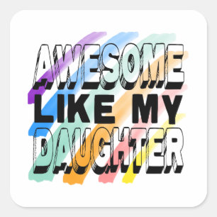 Sticker Carré Comme Ma Fille